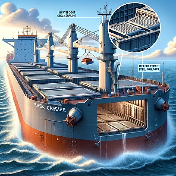 On bulk carriers, hatch covers serve two primary roles: